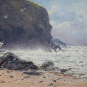 A stormy sea Trebarwith SOLD